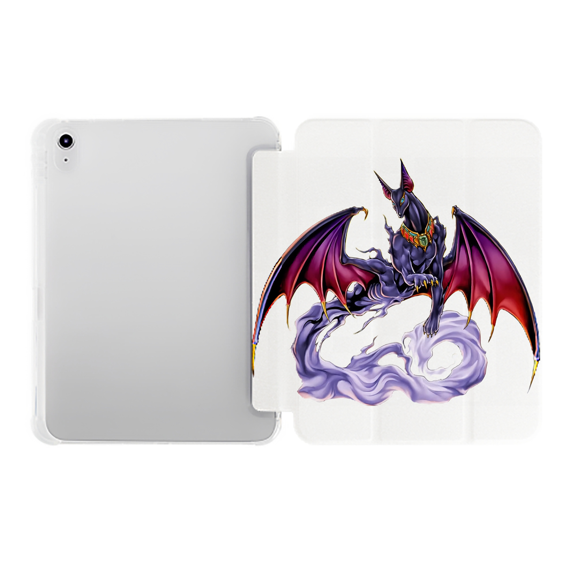 （画像用） 遊☆戯☆王 Yu-Gi-Oh! IPad ケース ペン収納付き 三つ折りスタンド PUレザー×シリコン 対応機種9.5/10.5/10.9インチ